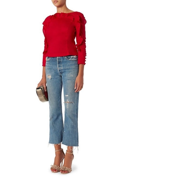 INTERMIX Nikki poplin ruffle blouse - Picture 9 of 11